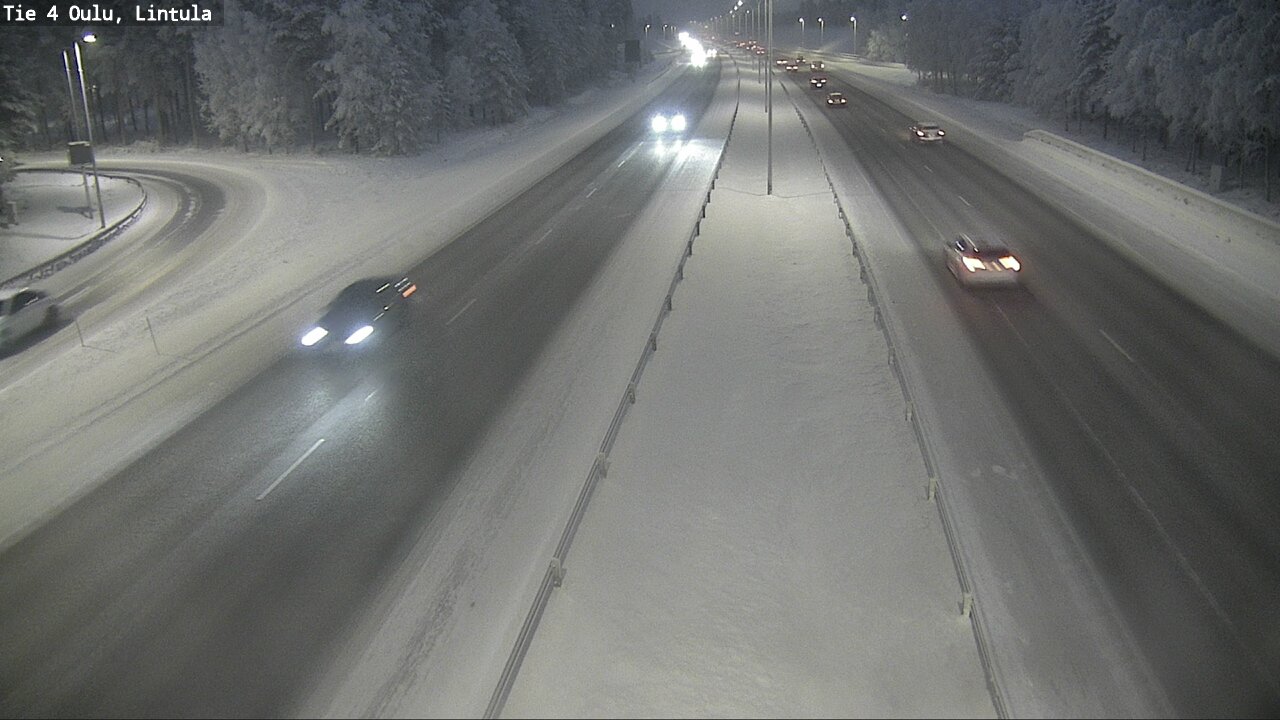 Weather Camera Image Väg 4 Uleåborg, Lintula, Oulu, Pohjois-Pohjanmaa