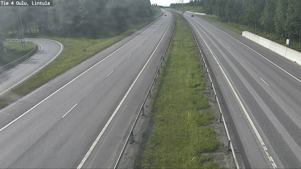 Weather Camera Image Väg 4 Uleåborg, Lintula, Oulu, Pohjois-Pohjanmaa