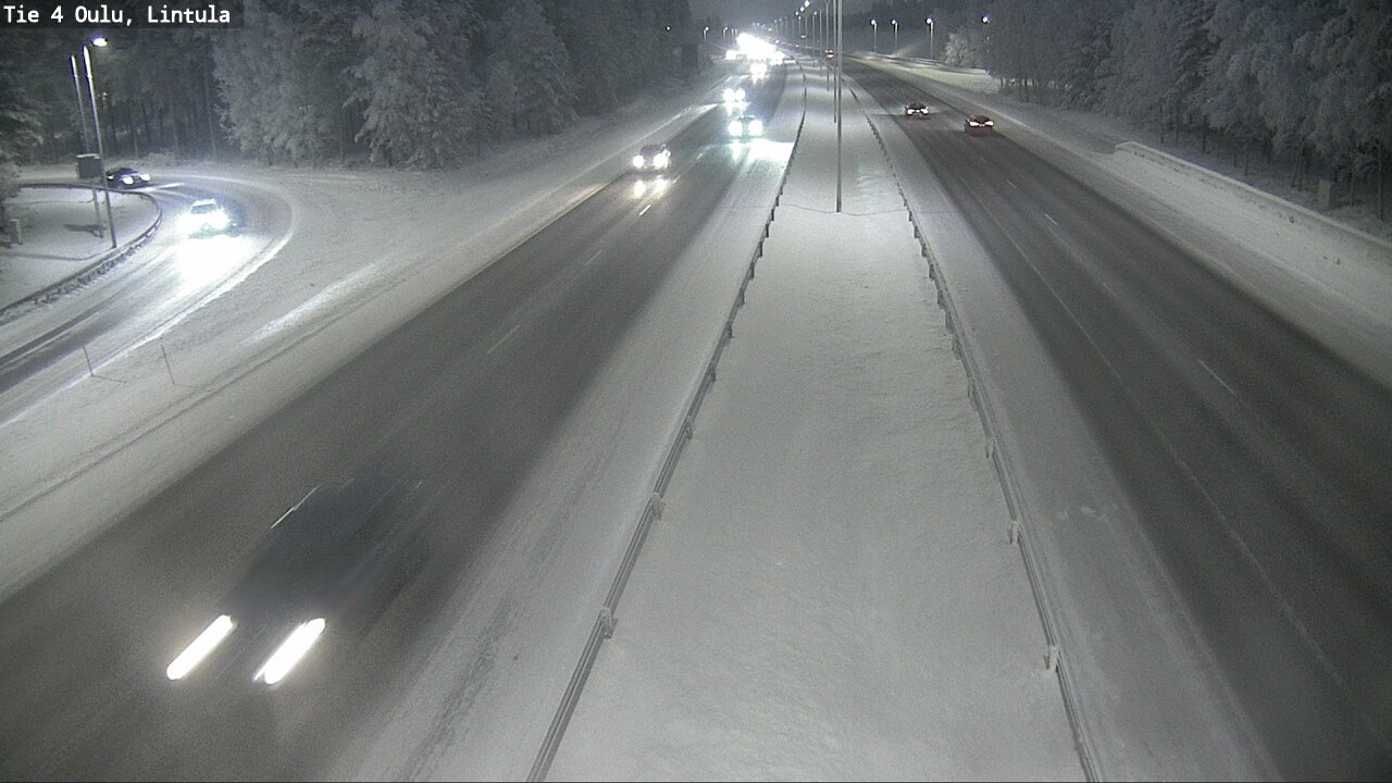 Weather Camera Image Väg 4 Uleåborg, Lintula, Oulu, Pohjois-Pohjanmaa