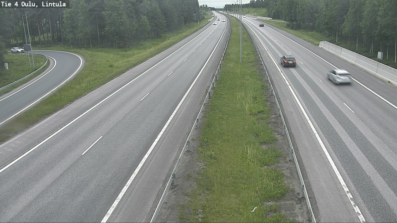 Weather Camera Image Väg 4 Uleåborg, Lintula, Oulu, Pohjois-Pohjanmaa