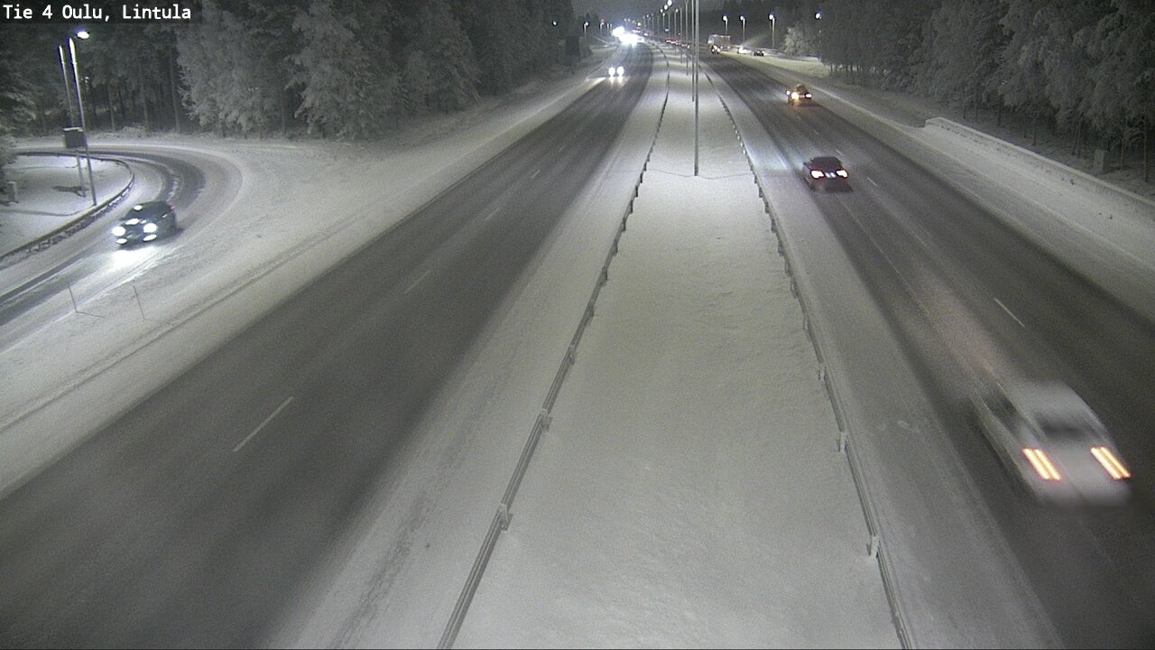 Weather Camera Image Väg 4 Uleåborg, Lintula, Oulu, Pohjois-Pohjanmaa