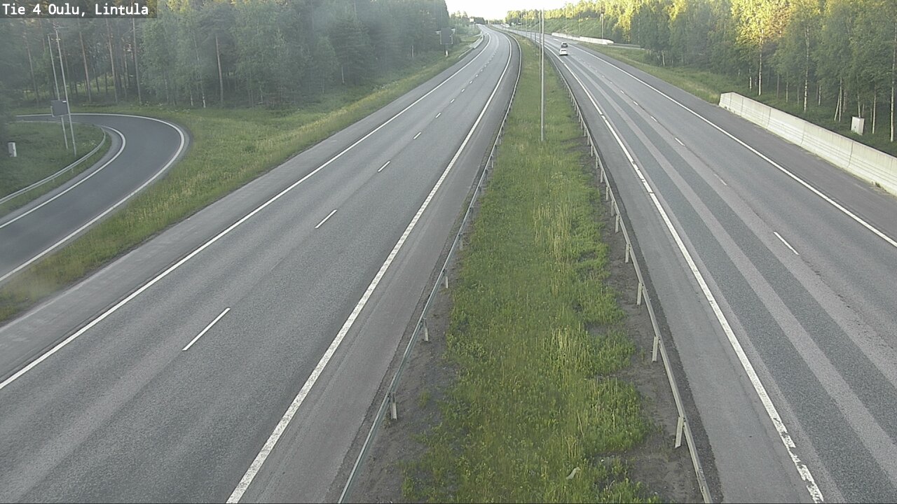 Weather Camera Image Väg 4 Uleåborg, Lintula, Oulu, Pohjois-Pohjanmaa