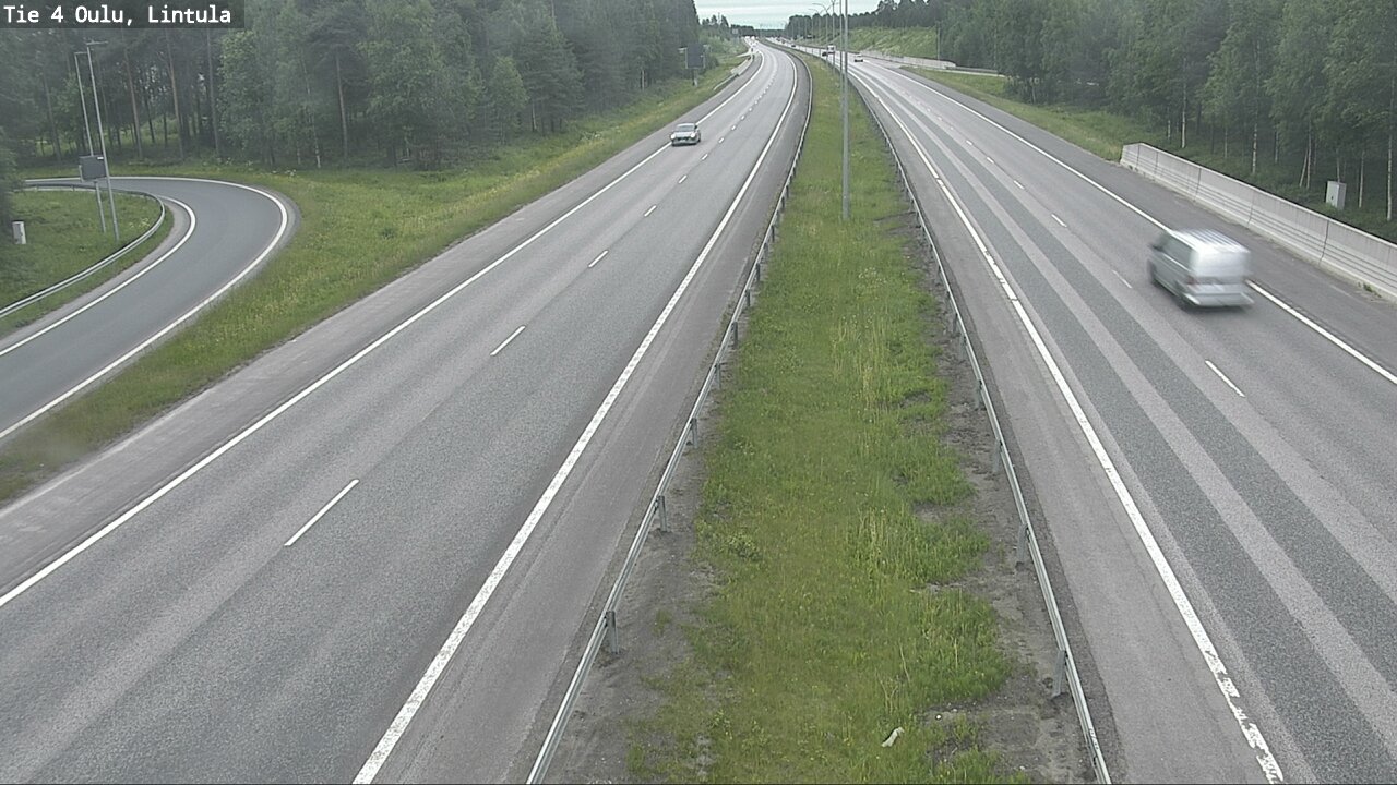 Weather Camera Image Väg 4 Uleåborg, Lintula, Oulu, Pohjois-Pohjanmaa