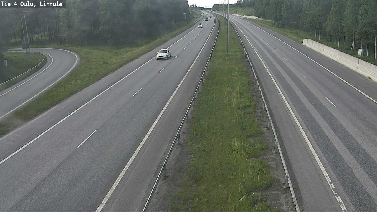 Weather Camera Image Väg 4 Uleåborg, Lintula, Oulu, Pohjois-Pohjanmaa