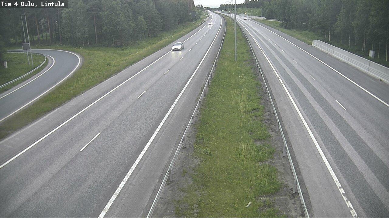 Weather Camera Image Väg 4 Uleåborg, Lintula, Oulu, Pohjois-Pohjanmaa