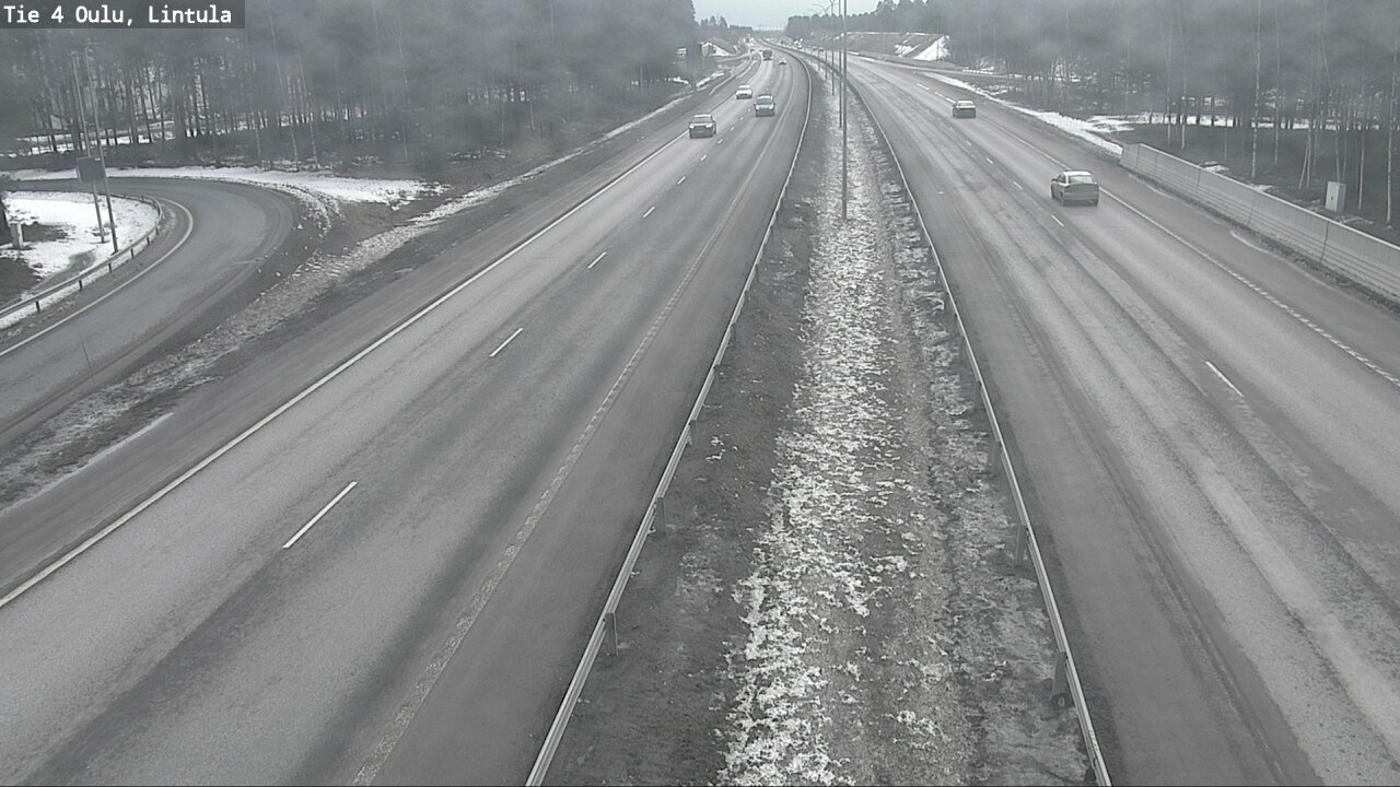 Weather Camera Image Väg 4 Uleåborg, Lintula, Oulu, Pohjois-Pohjanmaa