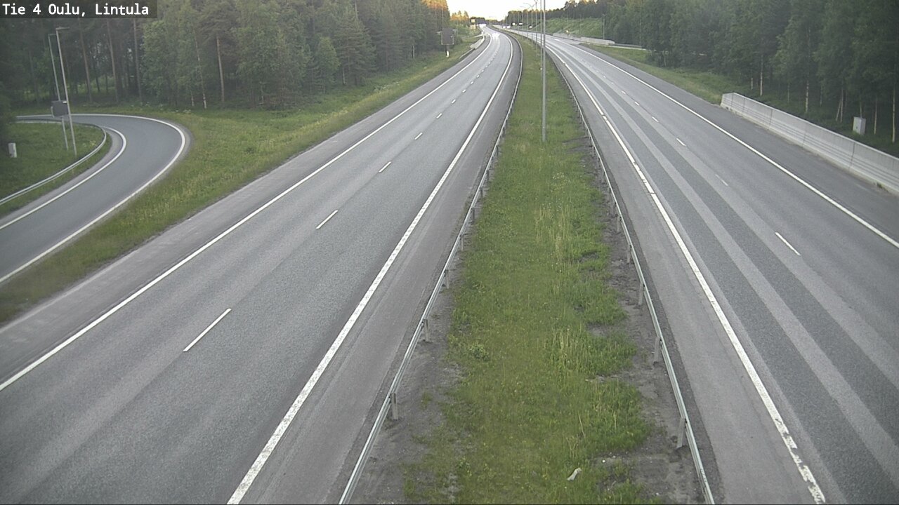 Weather Camera Image Väg 4 Uleåborg, Lintula, Oulu, Pohjois-Pohjanmaa