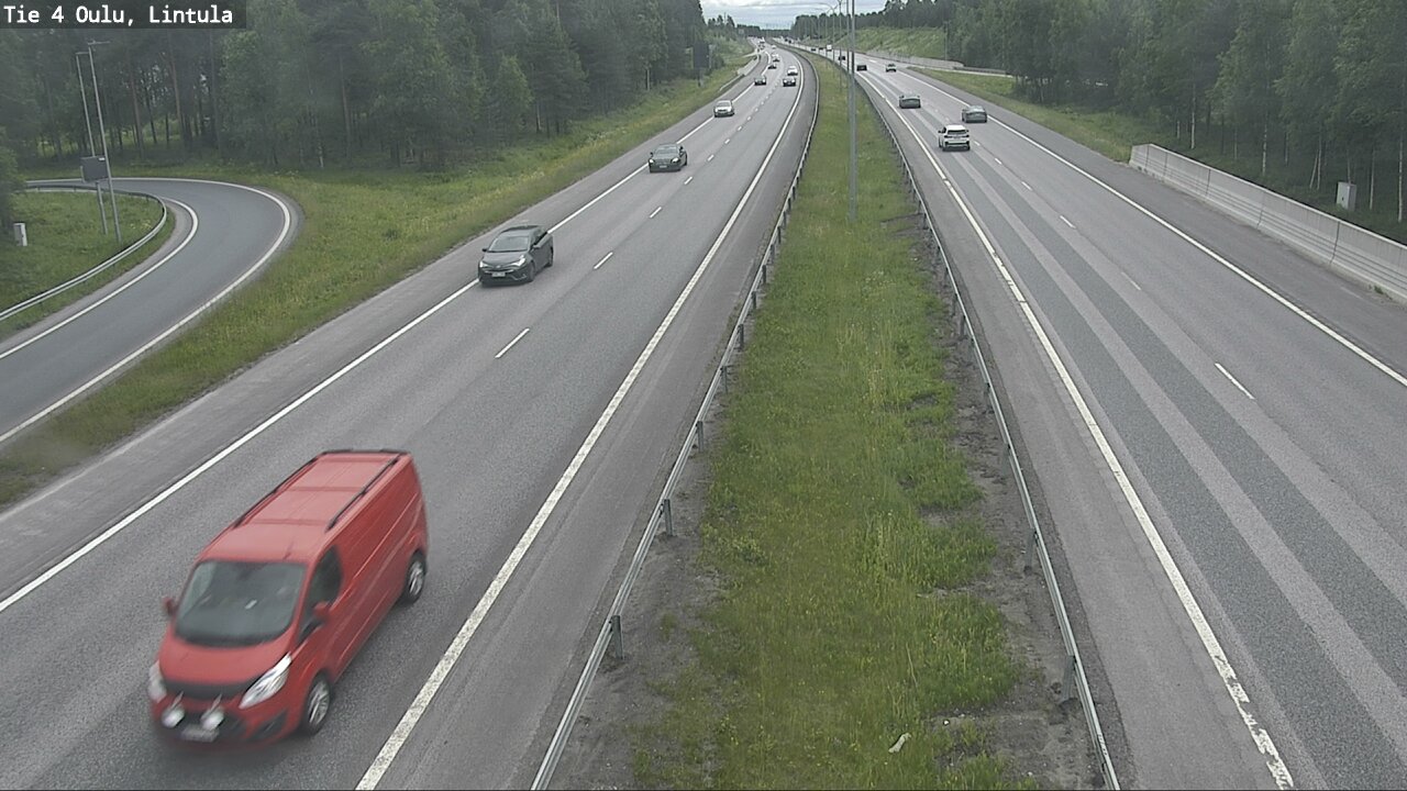 Weather Camera Image Väg 4 Uleåborg, Lintula, Oulu, Pohjois-Pohjanmaa
