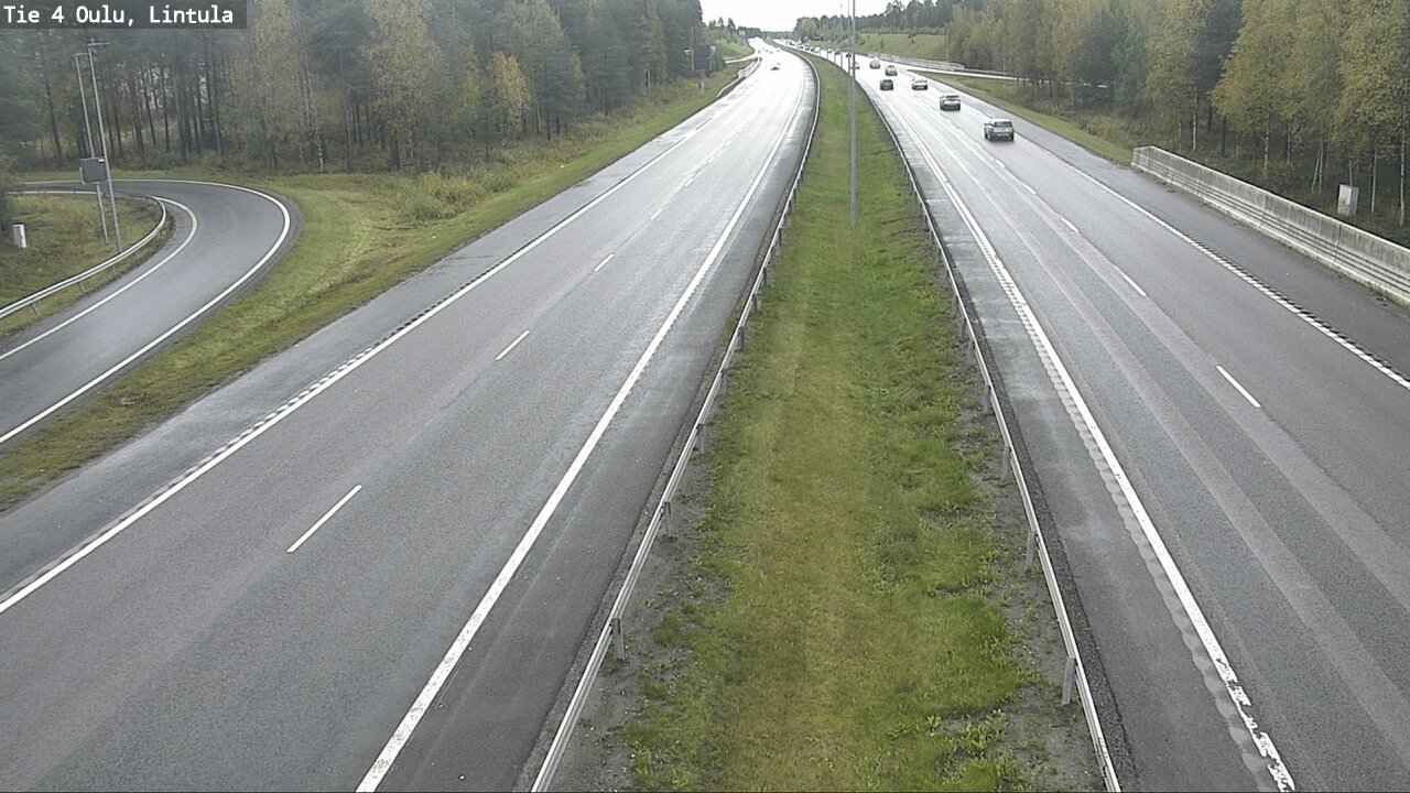 Weather Camera Image Väg 4 Uleåborg, Lintula, Oulu, Pohjois-Pohjanmaa