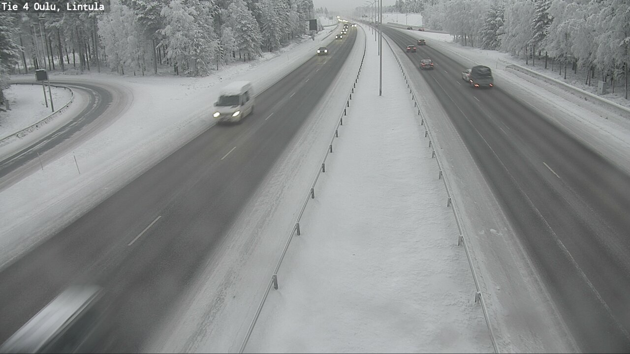 Weather Camera Image Väg 4 Uleåborg, Lintula, Oulu, Pohjois-Pohjanmaa
