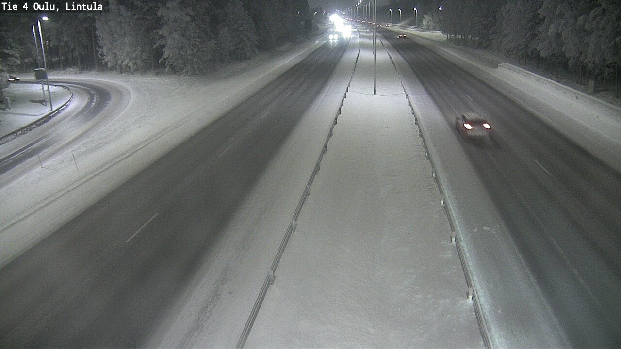 Weather Camera Image Väg 4 Uleåborg, Lintula, Oulu, Pohjois-Pohjanmaa