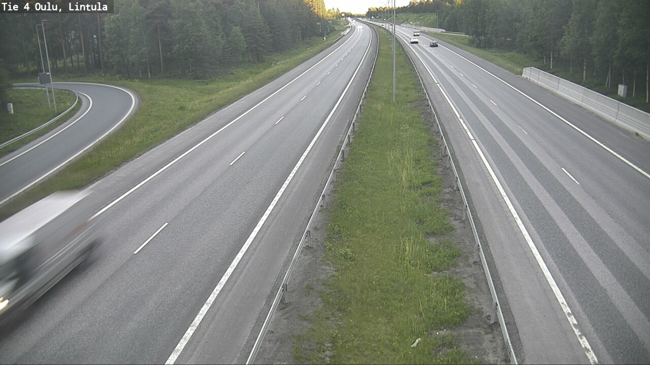 Weather Camera Image Väg 4 Uleåborg, Lintula, Oulu, Pohjois-Pohjanmaa