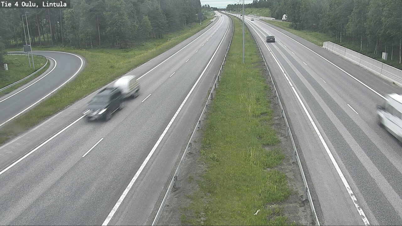 Weather Camera Image Väg 4 Uleåborg, Lintula, Oulu, Pohjois-Pohjanmaa