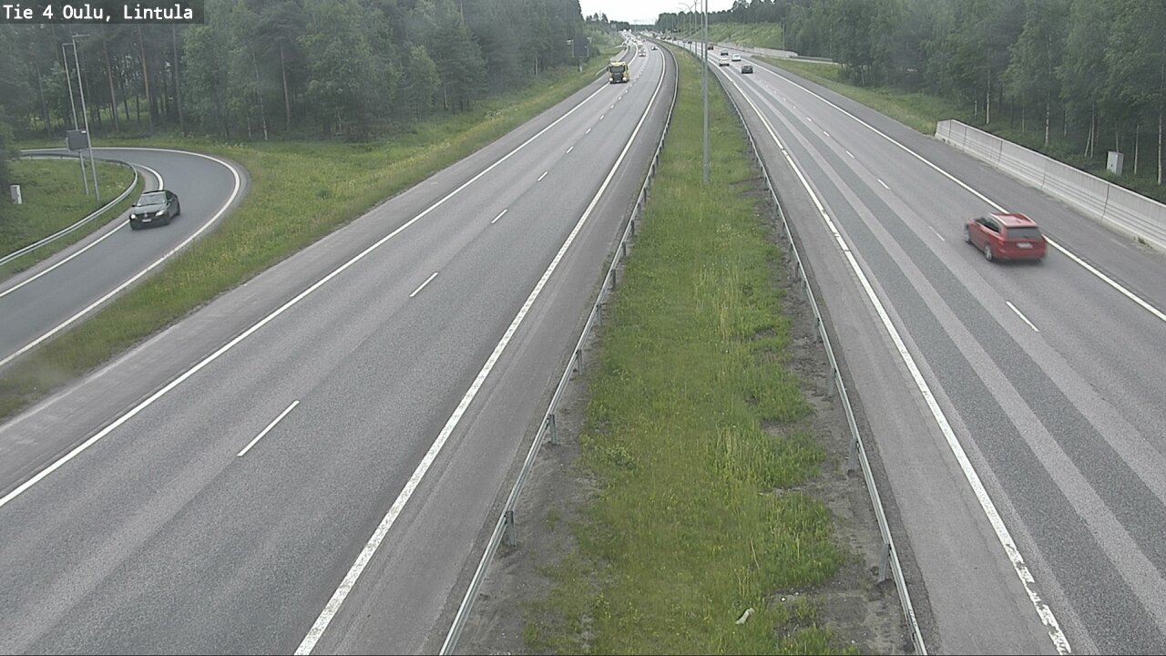 Weather Camera Image Väg 4 Uleåborg, Lintula, Oulu, Pohjois-Pohjanmaa
