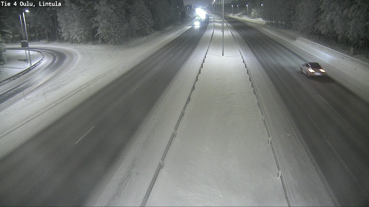Weather Camera Image Väg 4 Uleåborg, Lintula, Oulu, Pohjois-Pohjanmaa