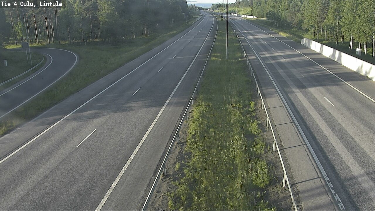 Weather Camera Image Väg 4 Uleåborg, Lintula, Oulu, Pohjois-Pohjanmaa