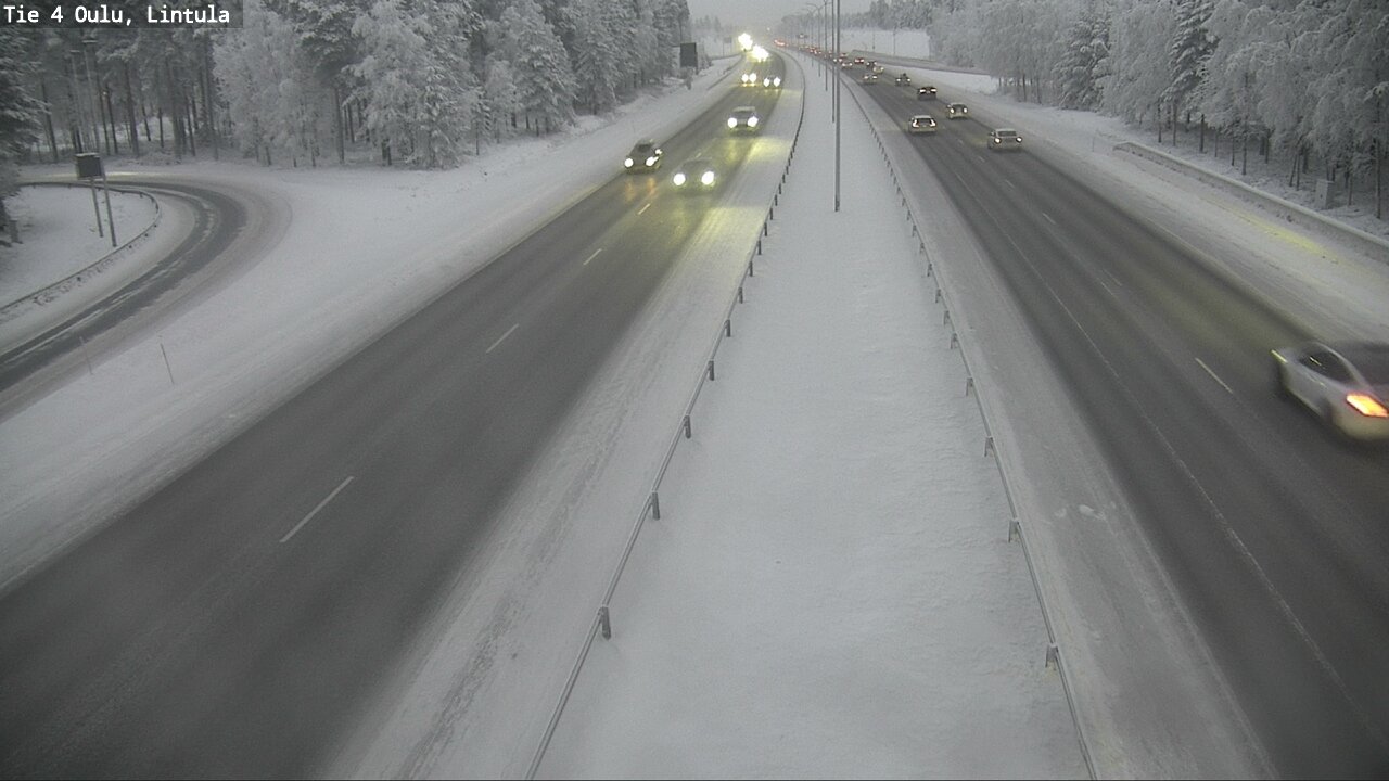 Weather Camera Image Väg 4 Uleåborg, Lintula, Oulu, Pohjois-Pohjanmaa