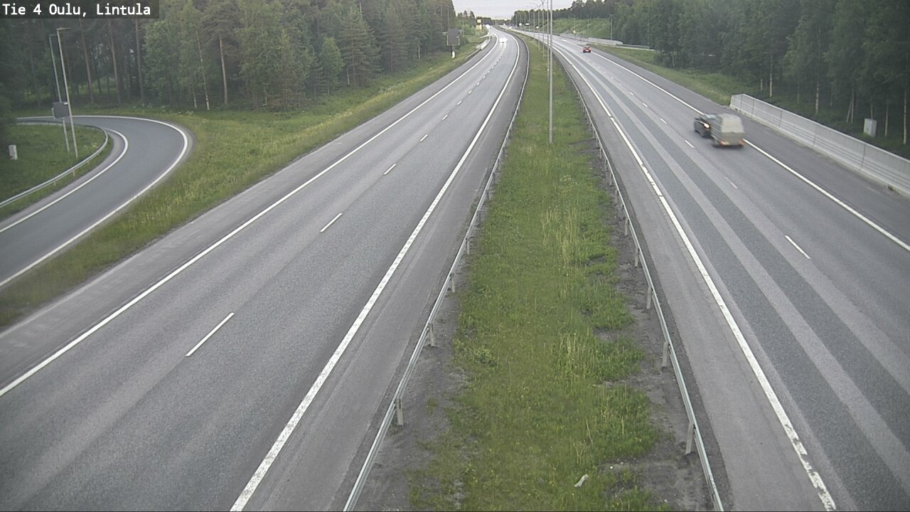 Weather Camera Image Väg 4 Uleåborg, Lintula, Oulu, Pohjois-Pohjanmaa