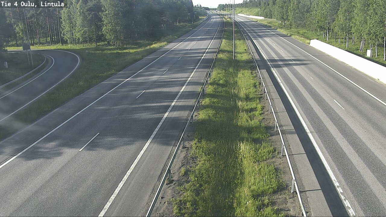 Weather Camera Image Väg 4 Uleåborg, Lintula, Oulu, Pohjois-Pohjanmaa