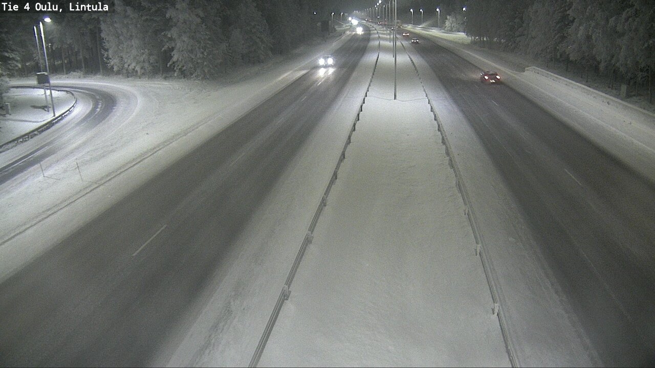 Weather Camera Image Väg 4 Uleåborg, Lintula, Oulu, Pohjois-Pohjanmaa