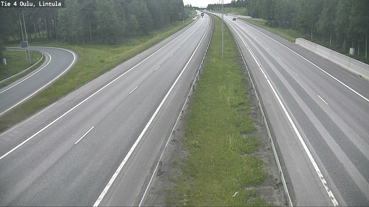 Weather Camera Image Väg 4 Uleåborg, Lintula, Oulu, Pohjois-Pohjanmaa