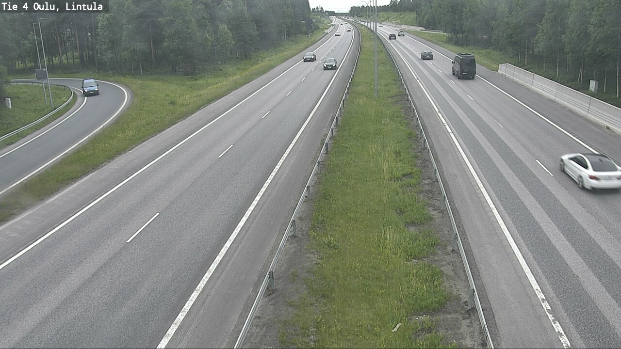 Weather Camera Image Väg 4 Uleåborg, Lintula, Oulu, Pohjois-Pohjanmaa