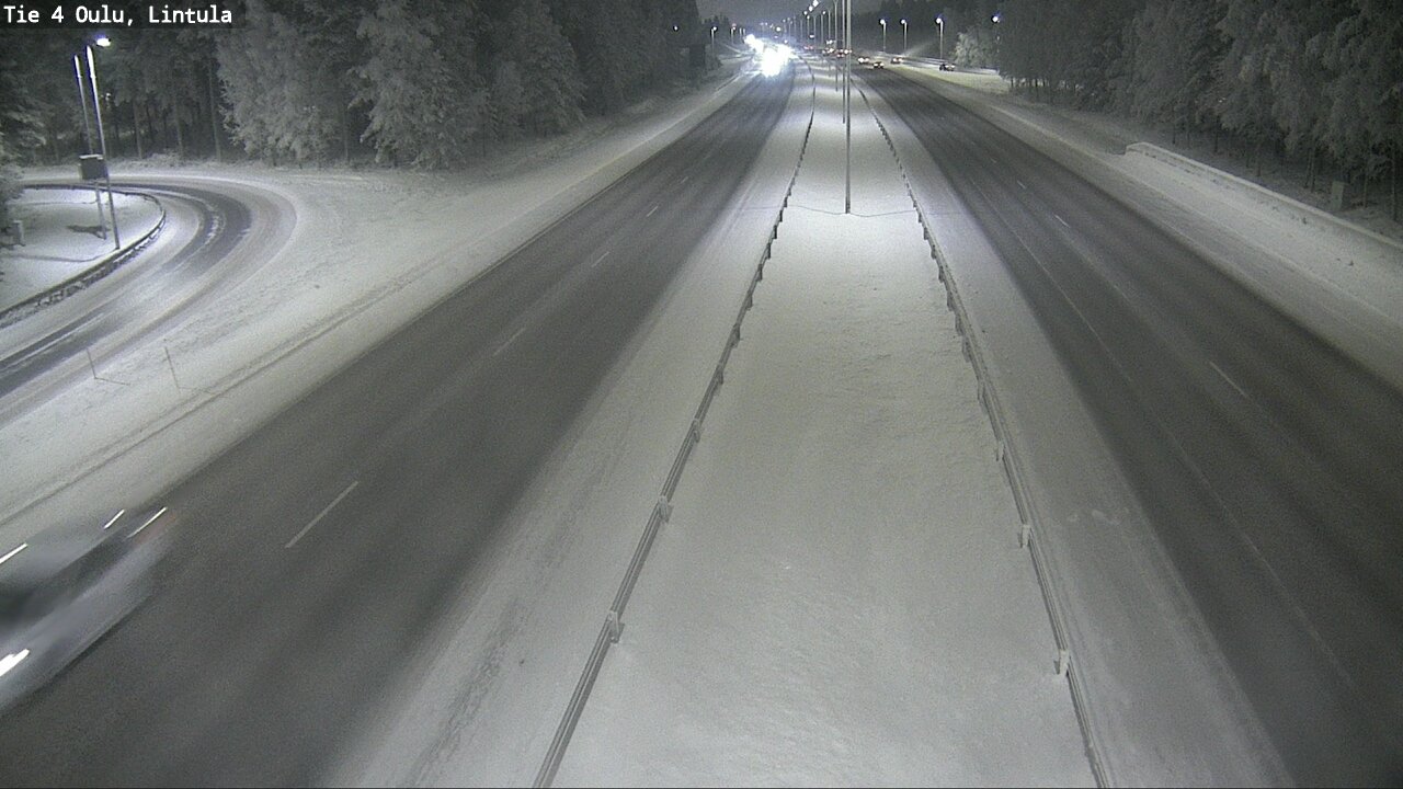 Weather Camera Image Väg 4 Uleåborg, Lintula, Oulu, Pohjois-Pohjanmaa