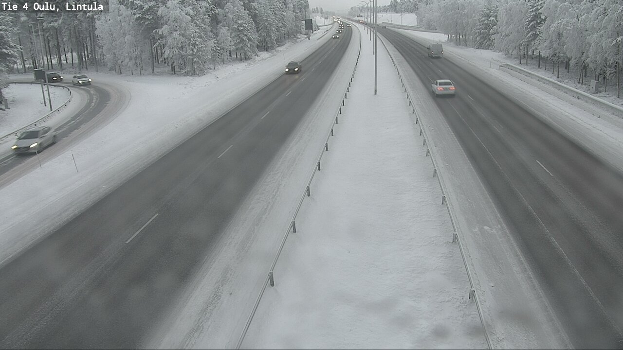 Weather Camera Image Väg 4 Uleåborg, Lintula, Oulu, Pohjois-Pohjanmaa
