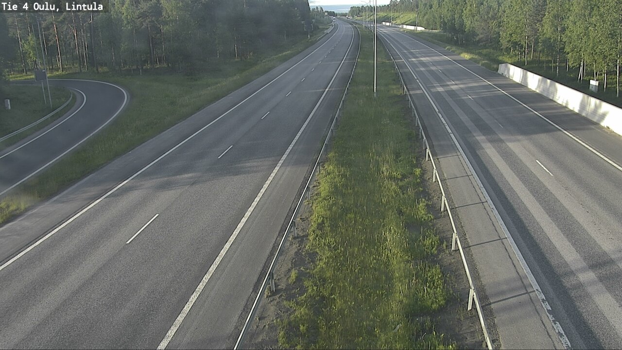 Weather Camera Image Väg 4 Uleåborg, Lintula, Oulu, Pohjois-Pohjanmaa