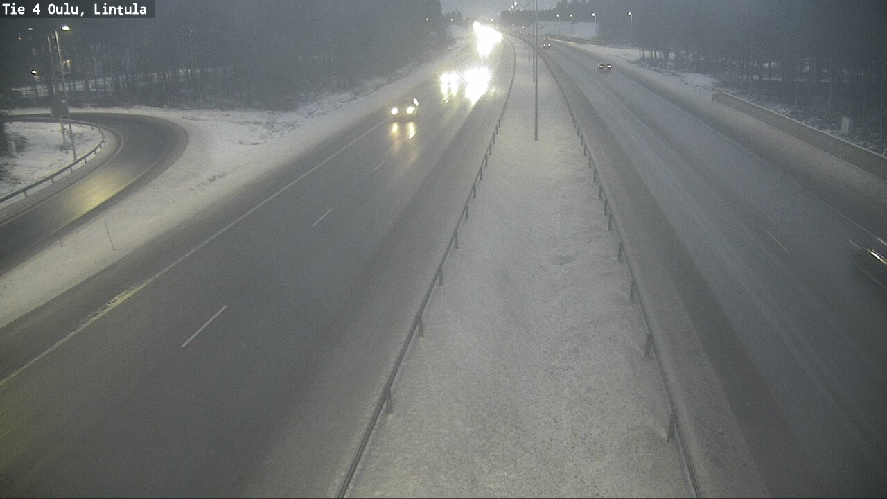 Weather Camera Image Väg 4 Uleåborg, Lintula, Oulu, Pohjois-Pohjanmaa