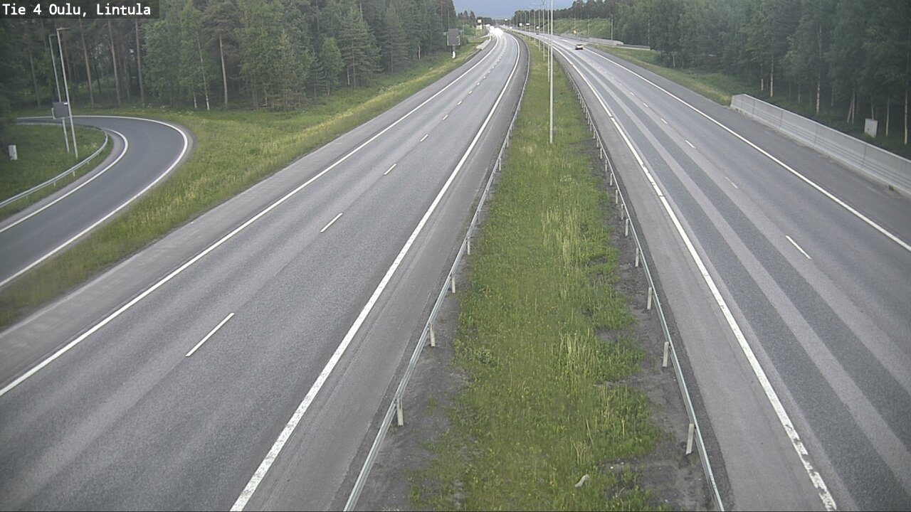 Weather Camera Image Väg 4 Uleåborg, Lintula, Oulu, Pohjois-Pohjanmaa