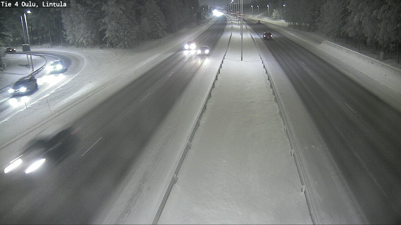 Weather Camera Image Väg 4 Uleåborg, Lintula, Oulu, Pohjois-Pohjanmaa