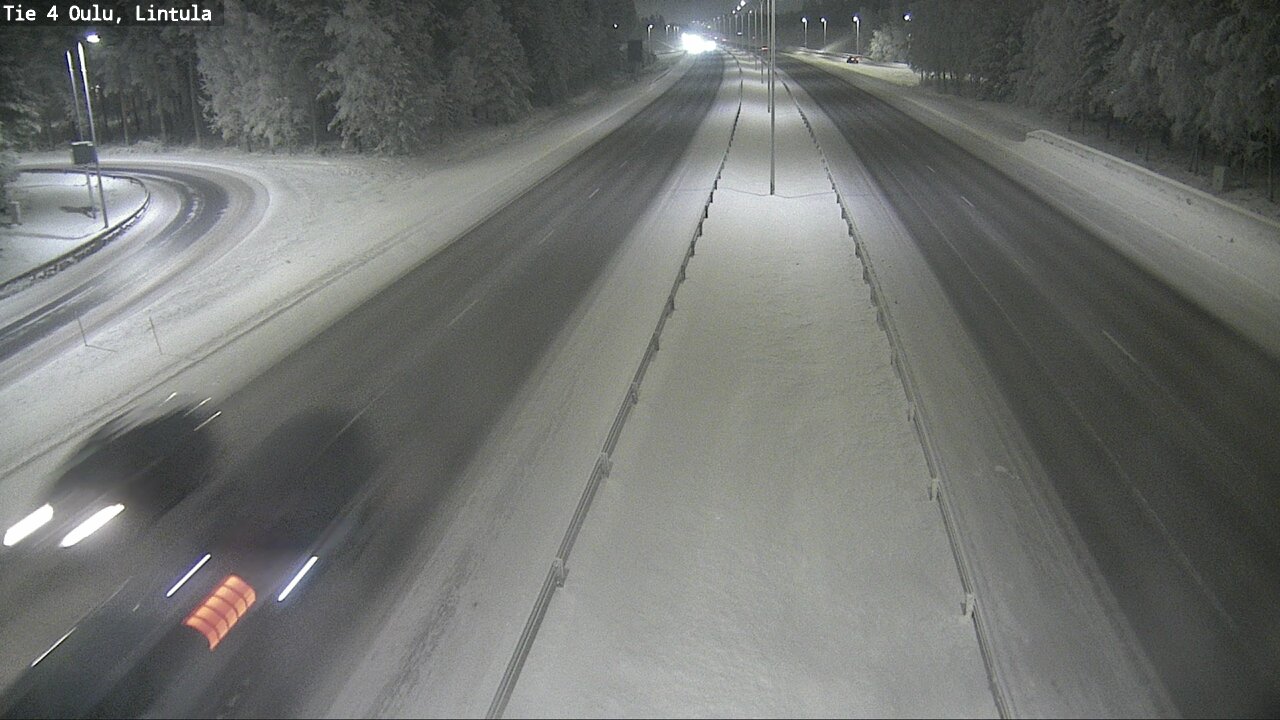 Weather Camera Image Väg 4 Uleåborg, Lintula, Oulu, Pohjois-Pohjanmaa