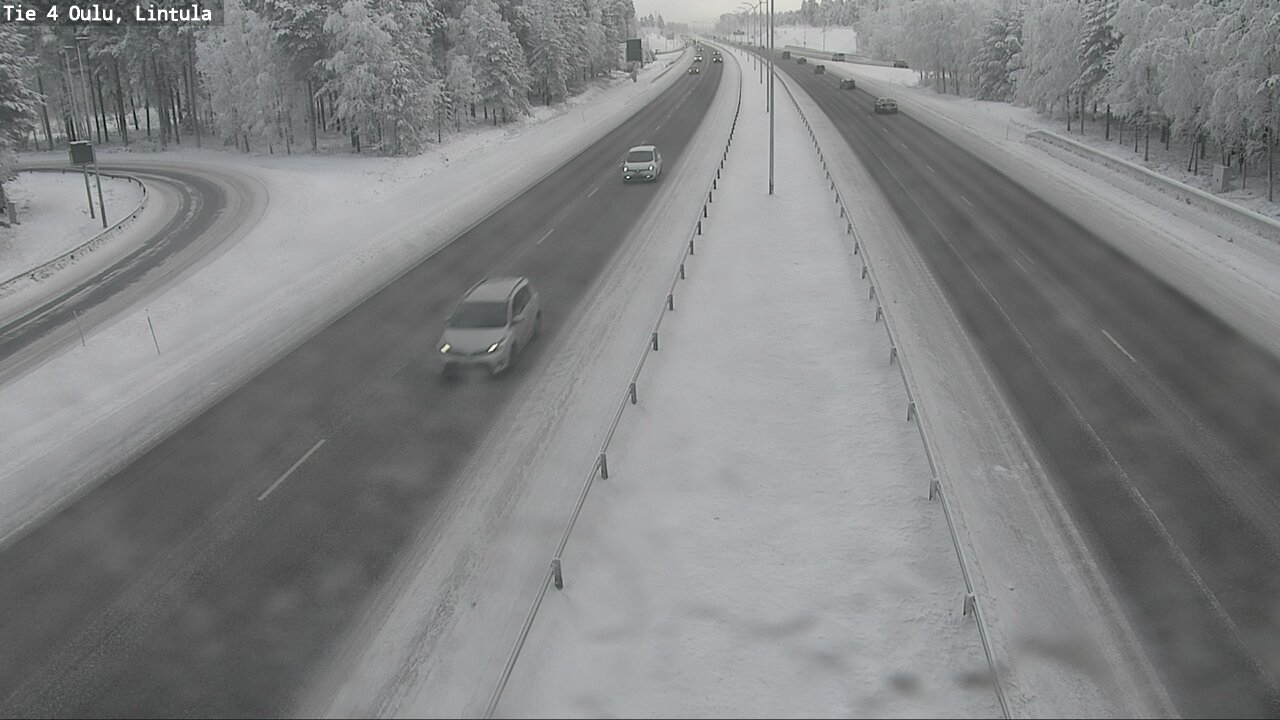 Weather Camera Image Väg 4 Uleåborg, Lintula, Oulu, Pohjois-Pohjanmaa