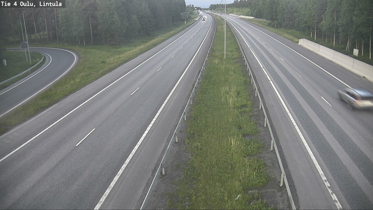 Weather Camera Image Väg 4 Uleåborg, Lintula, Oulu, Pohjois-Pohjanmaa