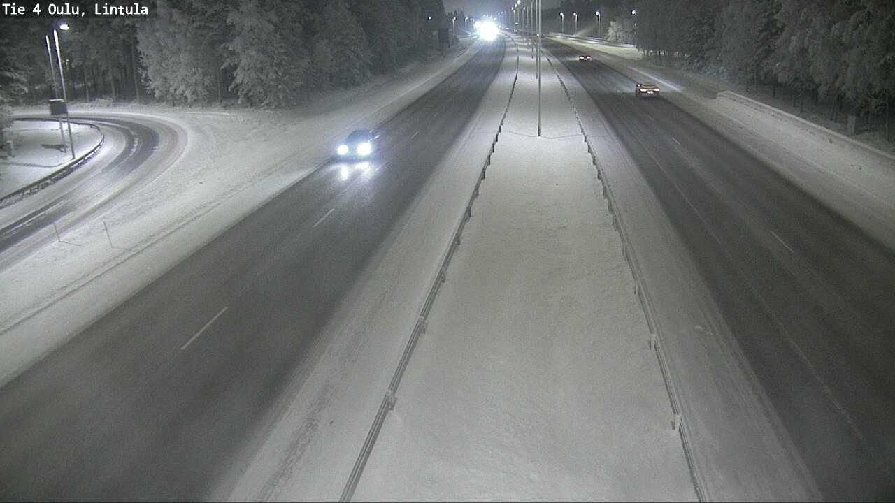 Weather Camera Image Väg 4 Uleåborg, Lintula, Oulu, Pohjois-Pohjanmaa