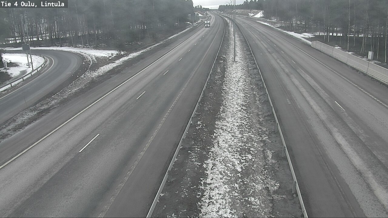 Weather Camera Image Väg 4 Uleåborg, Lintula, Oulu, Pohjois-Pohjanmaa