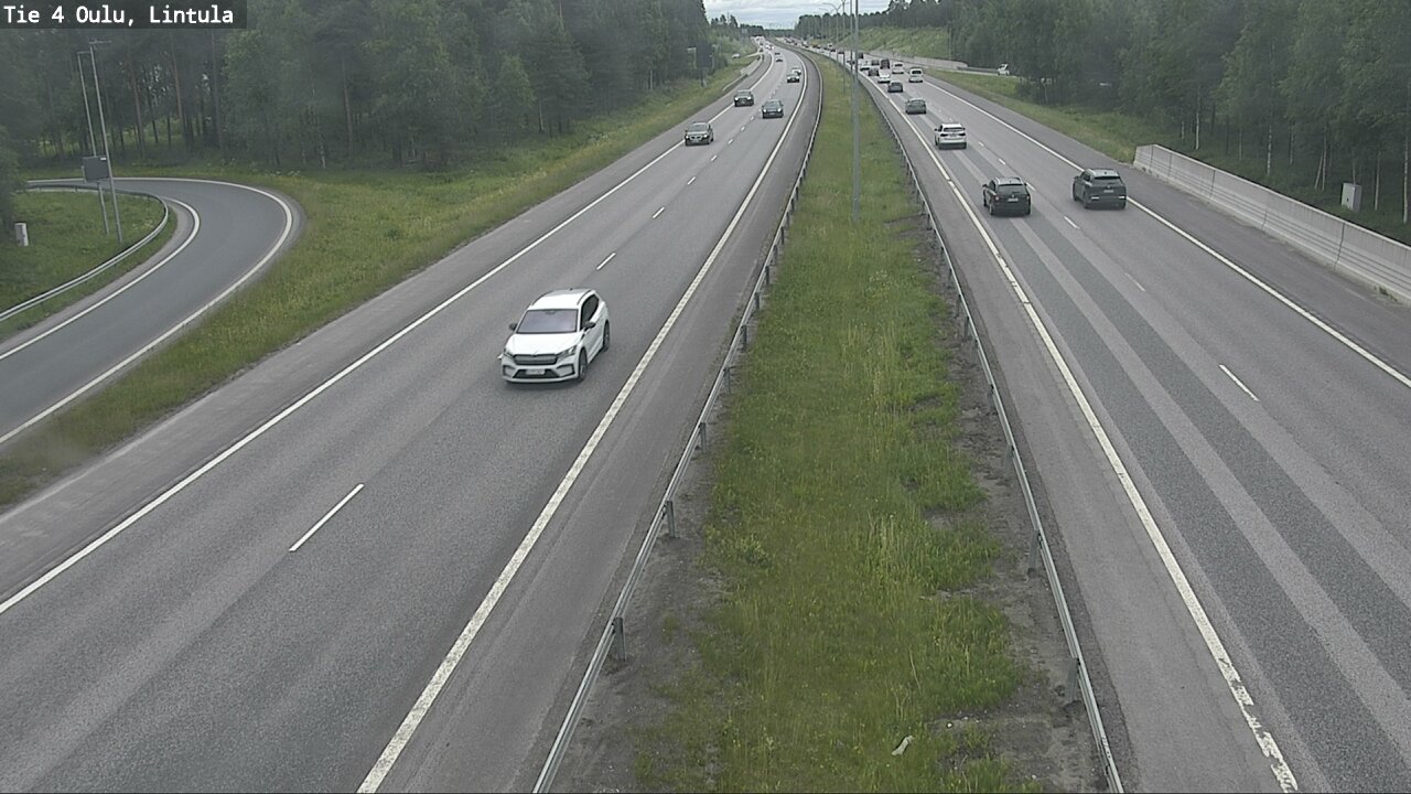 Weather Camera Image Väg 4 Uleåborg, Lintula, Oulu, Pohjois-Pohjanmaa