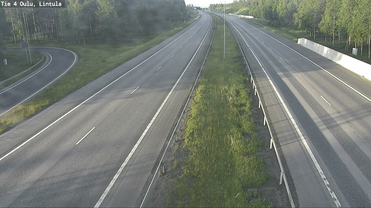 Weather Camera Image Väg 4 Uleåborg, Lintula, Oulu, Pohjois-Pohjanmaa