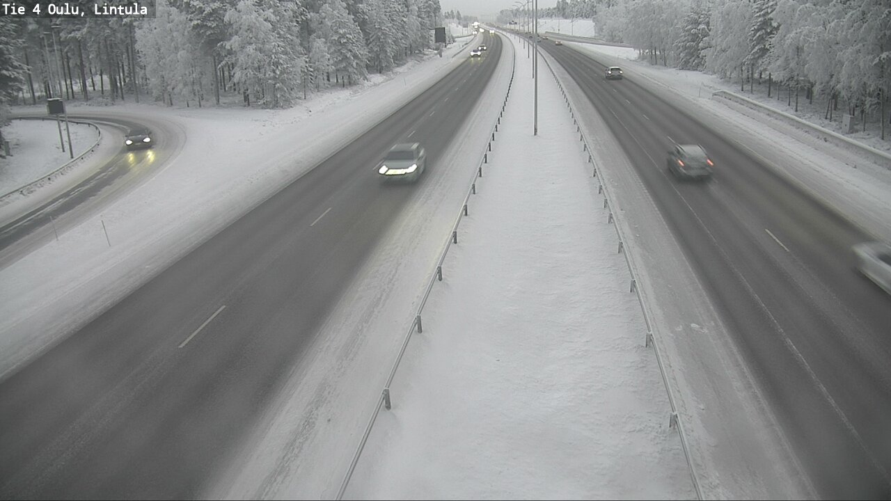 Weather Camera Image Väg 4 Uleåborg, Lintula, Oulu, Pohjois-Pohjanmaa