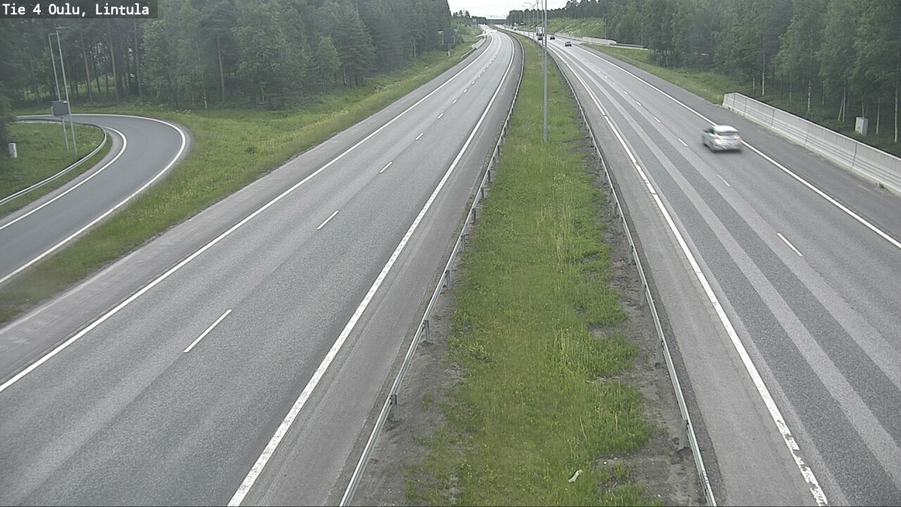 Weather Camera Image Väg 4 Uleåborg, Lintula, Oulu, Pohjois-Pohjanmaa