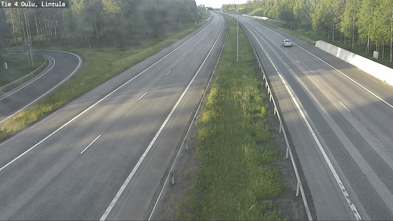 Weather Camera Image Väg 4 Uleåborg, Lintula, Oulu, Pohjois-Pohjanmaa
