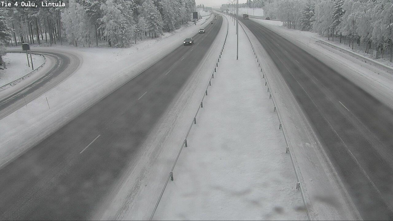 Weather Camera Image Väg 4 Uleåborg, Lintula, Oulu, Pohjois-Pohjanmaa