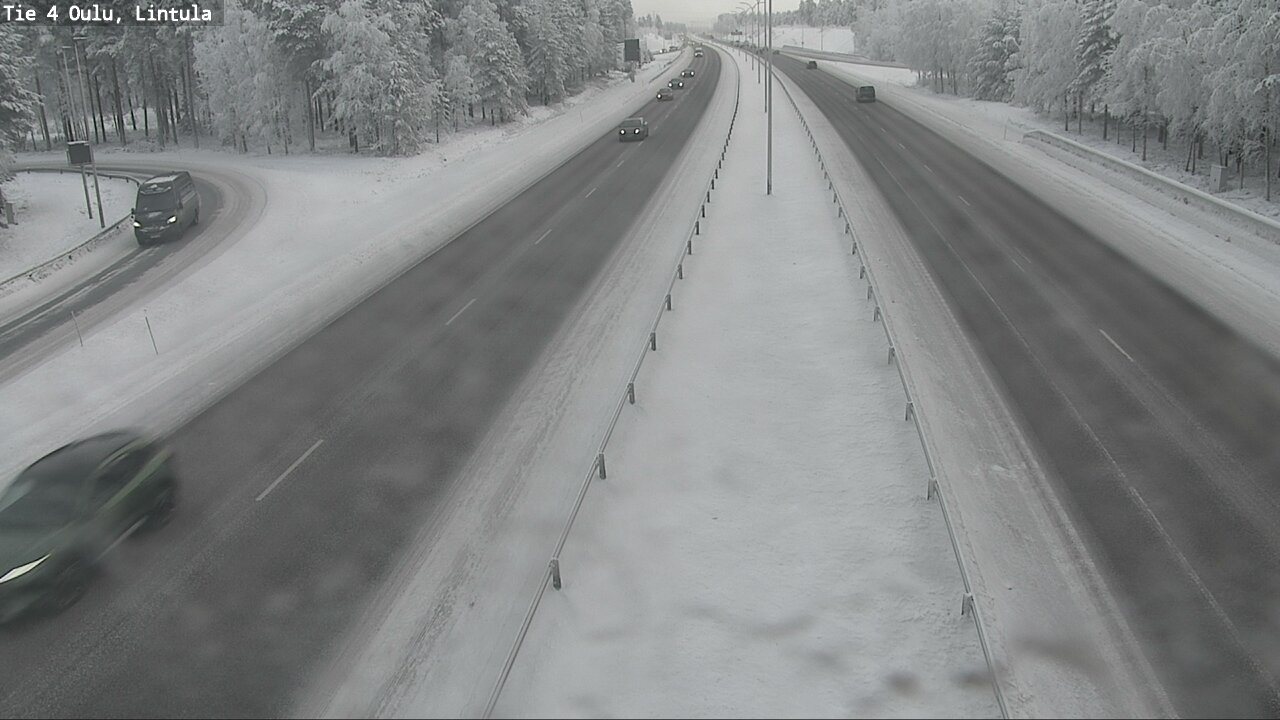 Weather Camera Image Väg 4 Uleåborg, Lintula, Oulu, Pohjois-Pohjanmaa