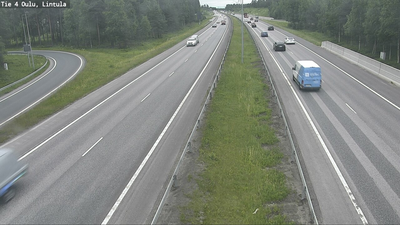 Weather Camera Image Väg 4 Uleåborg, Lintula, Oulu, Pohjois-Pohjanmaa