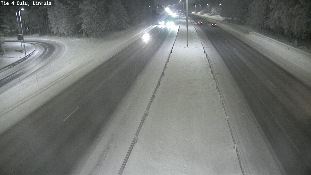 Weather Camera Image Väg 4 Uleåborg, Lintula, Oulu, Pohjois-Pohjanmaa