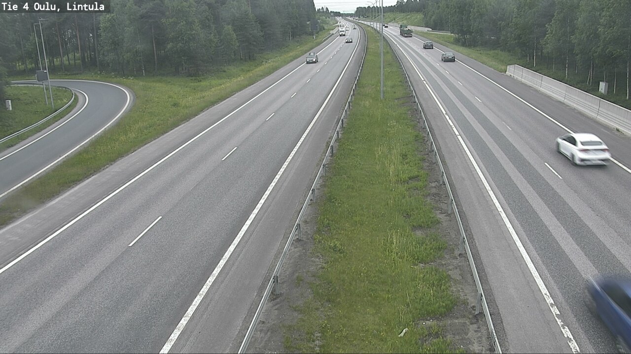 Weather Camera Image Väg 4 Uleåborg, Lintula, Oulu, Pohjois-Pohjanmaa