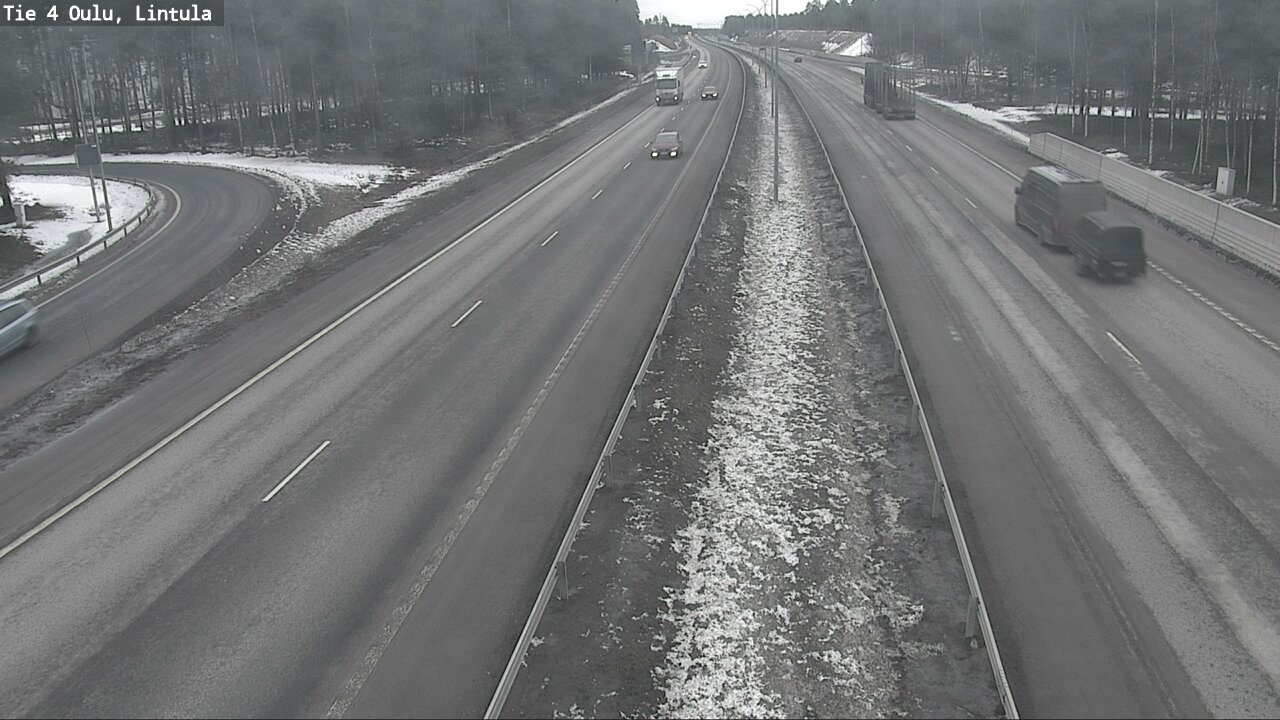 Weather Camera Image Väg 4 Uleåborg, Lintula, Oulu, Pohjois-Pohjanmaa