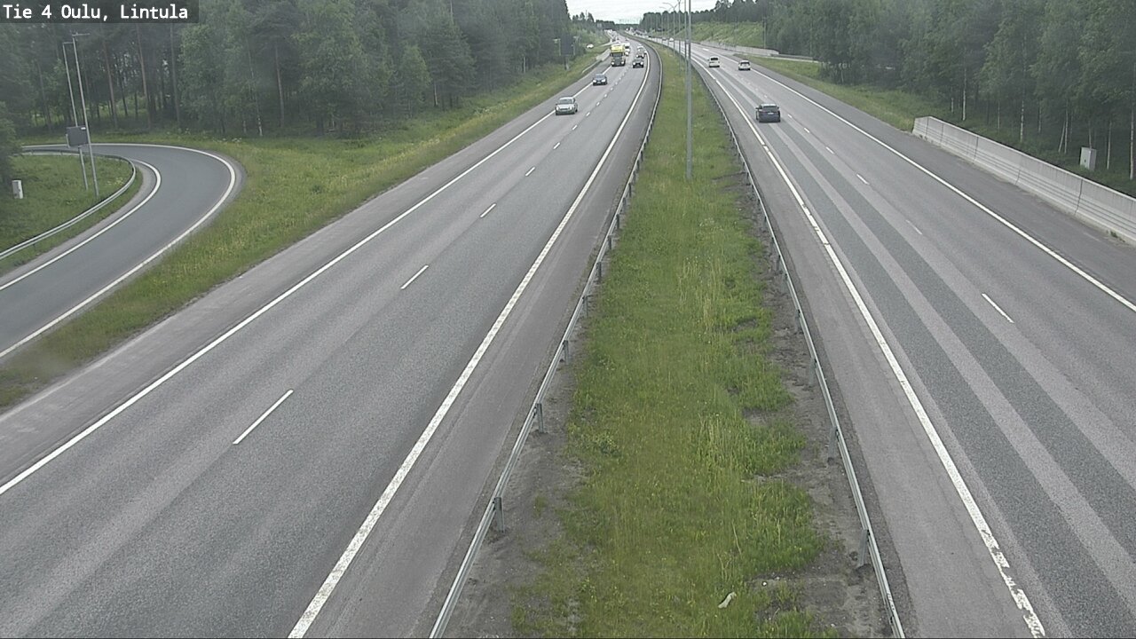 Weather Camera Image Väg 4 Uleåborg, Lintula, Oulu, Pohjois-Pohjanmaa