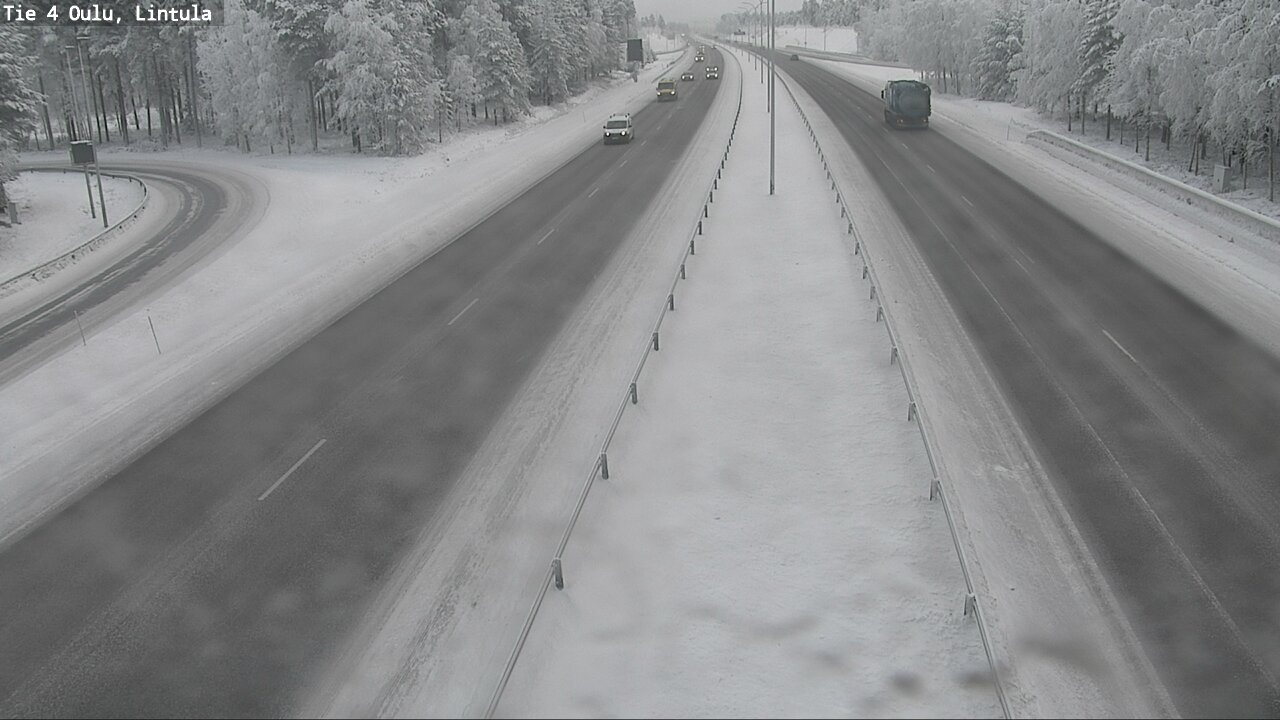 Weather Camera Image Väg 4 Uleåborg, Lintula, Oulu, Pohjois-Pohjanmaa